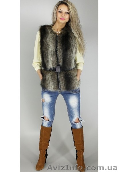 Жилет Джулия пряжка цвет Енот № 2 - <ro>Изображение</ro><ru>Изображение</ru> #1, <ru>Объявление</ru> #1222473