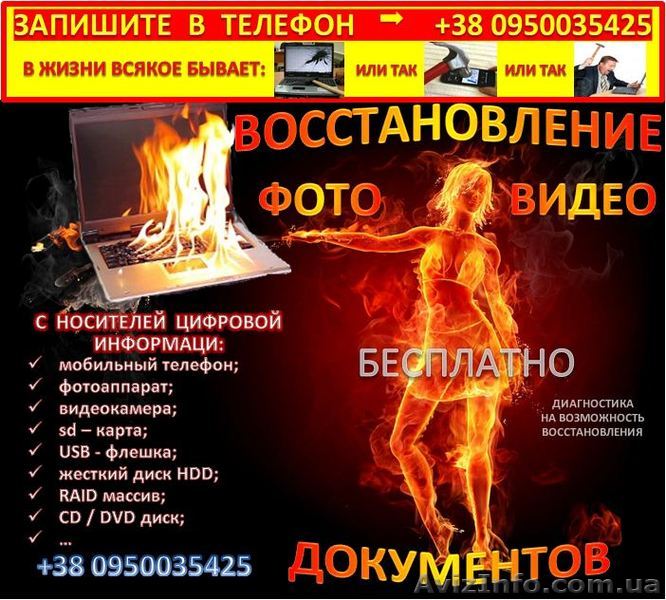 Восстановление удаленных фотографий, видео, документов, информации. - <ro>Изображение</ro><ru>Изображение</ru> #1, <ru>Объявление</ru> #915423