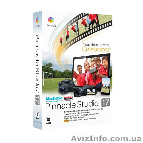 Pinnacle Studio 17 mashable лицензия - <ro>Изображение</ro><ru>Изображение</ru> #1, <ru>Объявление</ru> #1495869