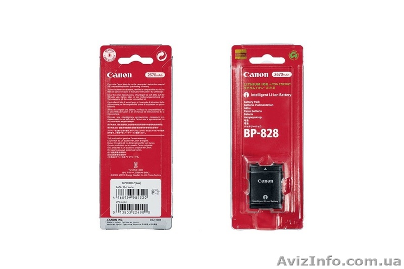 аккумулятор Canon BP-828 оригинал - <ro>Изображение</ro><ru>Изображение</ru> #1, <ru>Объявление</ru> #1495867