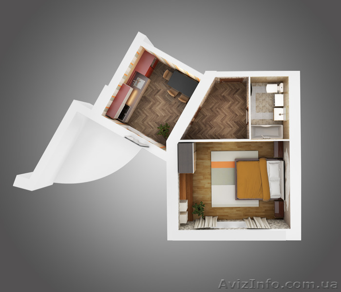 1-комн. квартира 46 кв. м. - <ro>Изображение</ro><ru>Изображение</ru> #1, <ru>Объявление</ru> #1574418