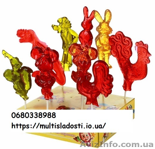 Леденцы на палочке в форме мультгероев. Мультисладости. Николаев. - <ro>Изображение</ro><ru>Изображение</ru> #1, <ru>Объявление</ru> #1635829