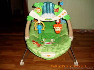 музыкальное кресло-качалка FISHER-PRICE джунгли - <ro>Изображение</ro><ru>Изображение</ru> #1, <ru>Объявление</ru> #139721