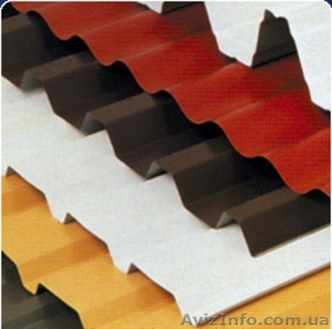 профнастил оцинкованый,  крашеный