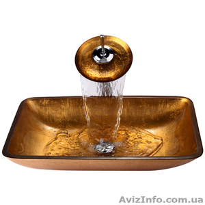 Великолепные умывальники KRAUS из каленого стекла