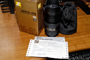 Продается новый объектив Nikon 16-85 mm f/3.5-5.6G ED VR AF-S DX - <ro>Изображение</ro><ru>Изображение</ru> #1, <ru>Объявление</ru> #1010967