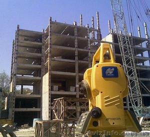 Топографическая съемка,  разбивка осей зданий