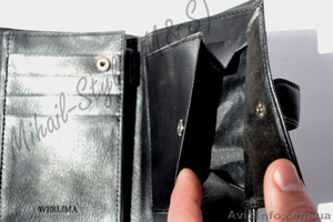 Чёрный кожаный мужской кошелёк werlima с монетницей - <ro>Изображение</ro><ru>Изображение</ru> #9, <ru>Объявление</ru> #1294135