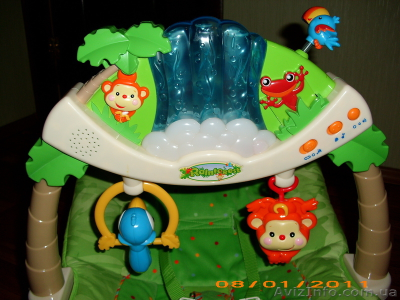 музыкальное кресло-качалка FISHER-PRICE джунгли - <ro>Изображение</ro><ru>Изображение</ru> #4, <ru>Объявление</ru> #139721
