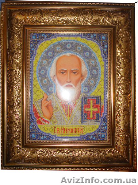 Иконы из бисера на заказ. Ручная работа. Дорогие багеты.Цена от 350 до 3700 грн - <ro>Изображение</ro><ru>Изображение</ru> #4, <ru>Объявление</ru> #453536