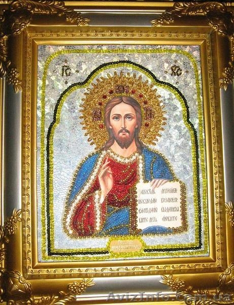 Бисерная икона Господь Вседержитель - <ro>Изображение</ro><ru>Изображение</ru> #3, <ru>Объявление</ru> #458813