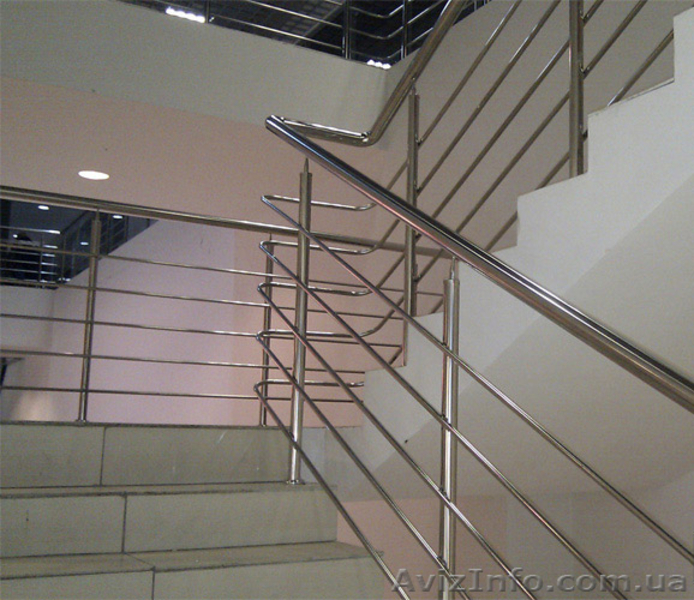 Поручни , перила, лестничные ограждения из нержавеющей стали и стекла. - <ro>Изображение</ro><ru>Изображение</ru> #3, <ru>Объявление</ru> #629170