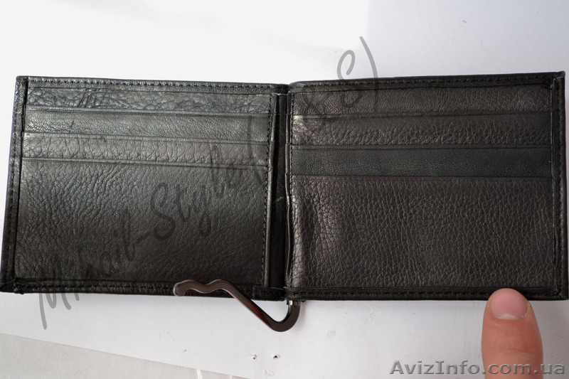 Кожаный чёрный зажим для купюр Monice с множеством отделов - <ro>Изображение</ro><ru>Изображение</ru> #4, <ru>Объявление</ru> #1294129