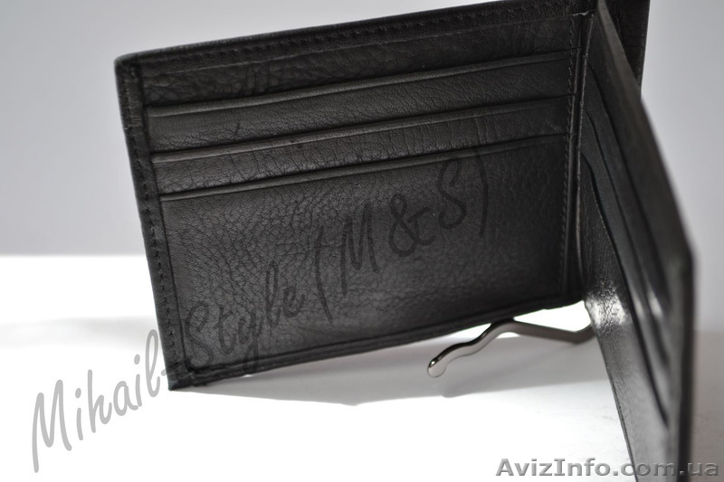 Кожаный чёрный зажим для купюр Monice с множеством отделов - <ro>Изображение</ro><ru>Изображение</ru> #5, <ru>Объявление</ru> #1294129